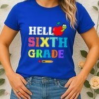 Hello 6Th Sixth Grade Cute Gift Funny 6Th Sixth Grade Back To Gift Women's T-Shirt thumb 2