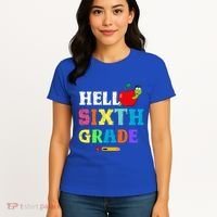 Hello 6Th Sixth Grade Cute Gift Funny 6Th Sixth Grade Back To Gift Women's T-Shirt thumb 4
