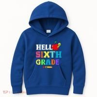 Hello 6Th Sixth Grade Cute Gift Funny 6Th Sixth Grade Back To Gift Kids Hoodie thumb 0