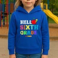 Hello 6Th Sixth Grade Cute Gift Funny 6Th Sixth Grade Back To Gift Kids Hoodie thumb 3