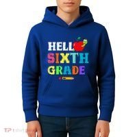 Hello 6Th Sixth Grade Cute Gift Funny 6Th Sixth Grade Back To Gift Kids Hoodie thumb 4