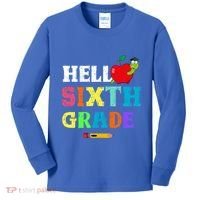 Hello 6Th Sixth Grade Cute Gift Funny 6Th Sixth Grade Back To Gift Kids Long Sleeve Shirt thumb 0