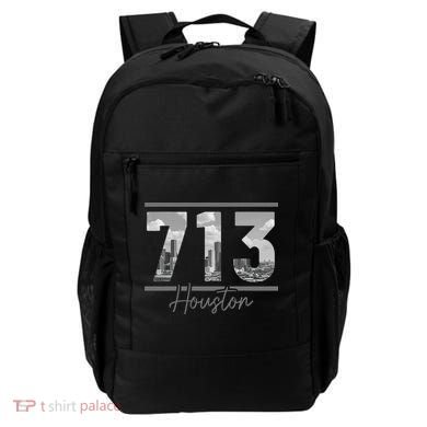 Houston 713 Area Code Skyline Texas Pride Vintage Backpack