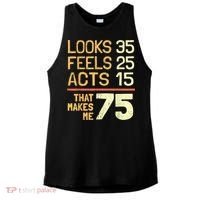 Hilarious 75th Birthday Present Idea I 75 Years Ladies PosiCharge Tri-Blend Wicking Tank thumb 0