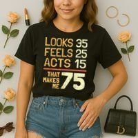 Hilarious 75th Birthday Present Idea I 75 Years Comfort Colors Boxy T-Shirt thumb 2