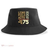 Hilarious 75th Birthday Present Idea I 75 Years Sustainable Bucket Hat thumb 0