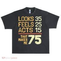 Hilarious 75th Birthday Present Idea I 75 Years Urban Oversized Heavyweight T-Shirt thumb 0