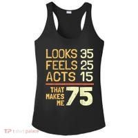 Hilarious 75th Birthday Present Idea I 75 Years Ladies PosiCharge Competitor Racerback Tank thumb 0