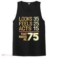 Hilarious 75th Birthday Present Idea I 75 Years PosiCharge Competitor Tank thumb 0