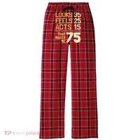 Hilarious 75th Birthday Present Idea I 75 Years Women's Flannel Plaid Pajama Pants thumb 0