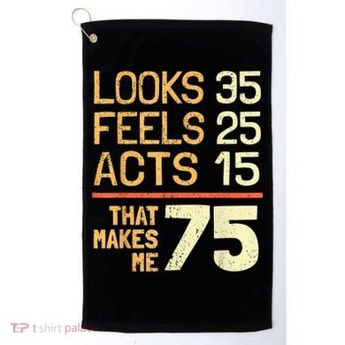 Hilarious 75th Birthday Idea I 75 Years Golf Towel