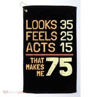 Hilarious 75th Birthday Idea I 75 Years Golf Towel thumb 0
