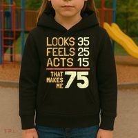 Hilarious 75th Birthday Idea I 75 Years Kids Hoodie thumb 3