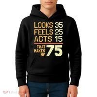Hilarious 75th Birthday Idea I 75 Years Kids Hoodie thumb 4