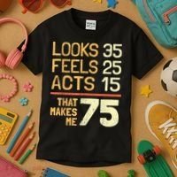 Hilarious 75th Birthday Idea I 75 Years Kids T-Shirt thumb 3