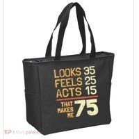 Hilarious 75th Birthday Idea I 75 Years Tote Bag thumb 2