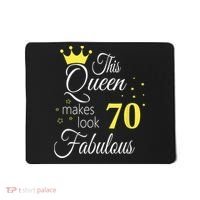 Happy 70th Birthday 70 Years old - best Ager good Age Queen Mousepad thumb 0