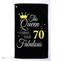 Happy 70th Birthday 70 Years old - best Ager good Age Queen Golf Towel thumb 0