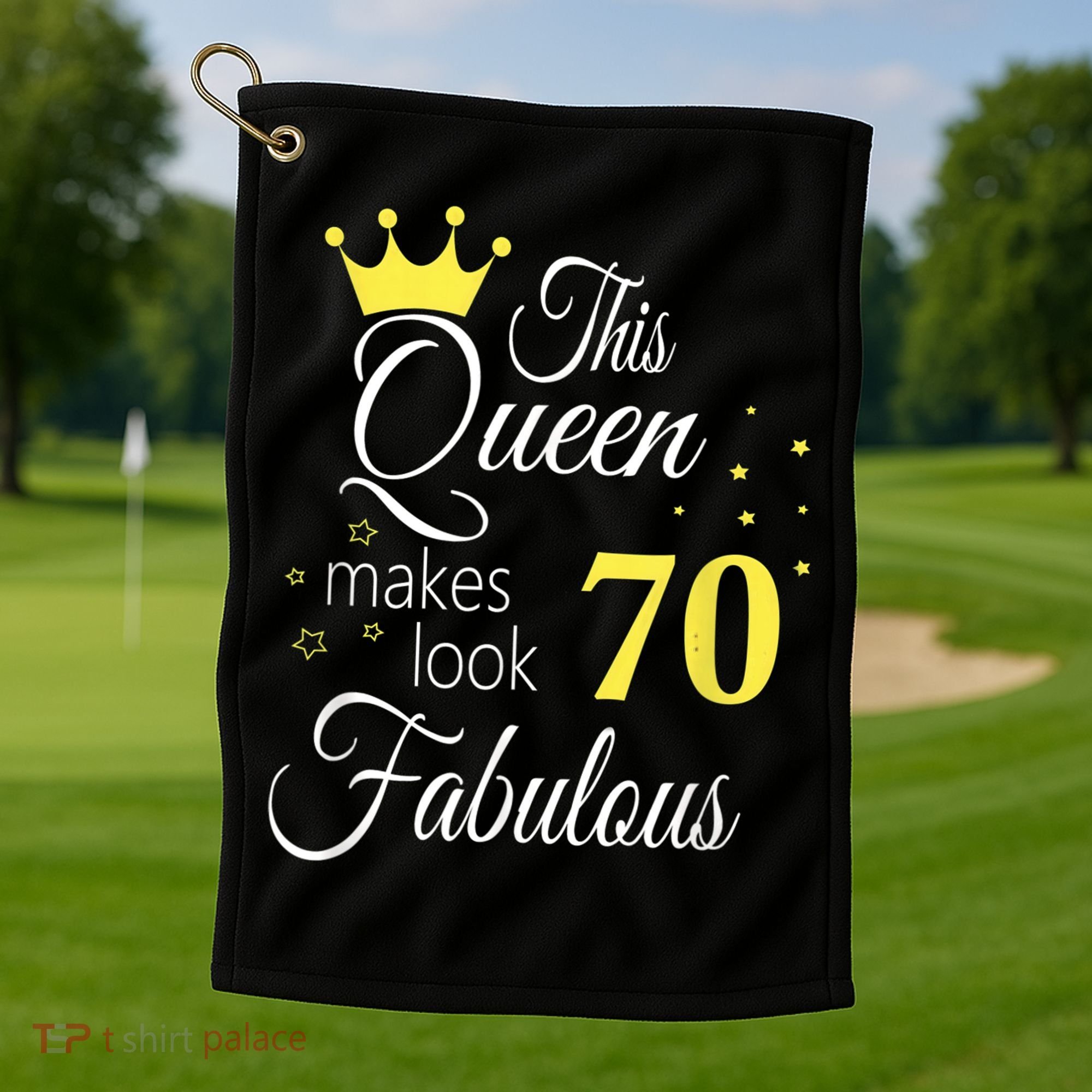 Happy 70th Birthday 70 Years old - best Ager good Age Queen Golf Towel