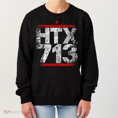 Htx 713 Houston Strong Htown Distressed Vibe Houston Texas Women's Sweatshirt