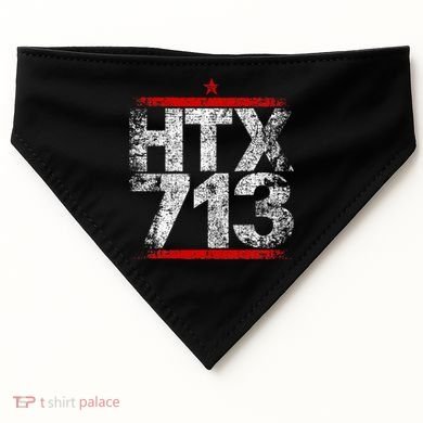 Htx 713 Houston Strong Htown Distressed Vibe Houston Texas USA-Made Doggie Bandana