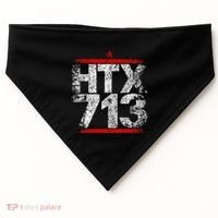 Htx 713 Houston Strong Htown Distressed Vibe Houston Texas USA-Made Doggie Bandana thumb 0