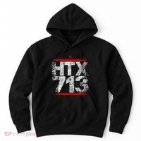 Htx 713 Houston Strong Htown Distressed Vibe Houston Texas Hoodie thumb 0