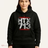 Htx 713 Houston Strong Htown Distressed Vibe Houston Texas Hoodie thumb 5