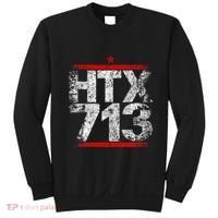 Htx 713 Houston Strong Htown Distressed Vibe Houston Texas Sweatshirt thumb 0
