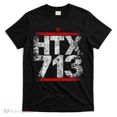 Htx 713 Houston Strong Htown Distressed Vibe Houston Texas T-Shirt
