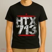 Htx 713 Houston Strong Htown Distressed Vibe Houston Texas T-Shirt thumb 3