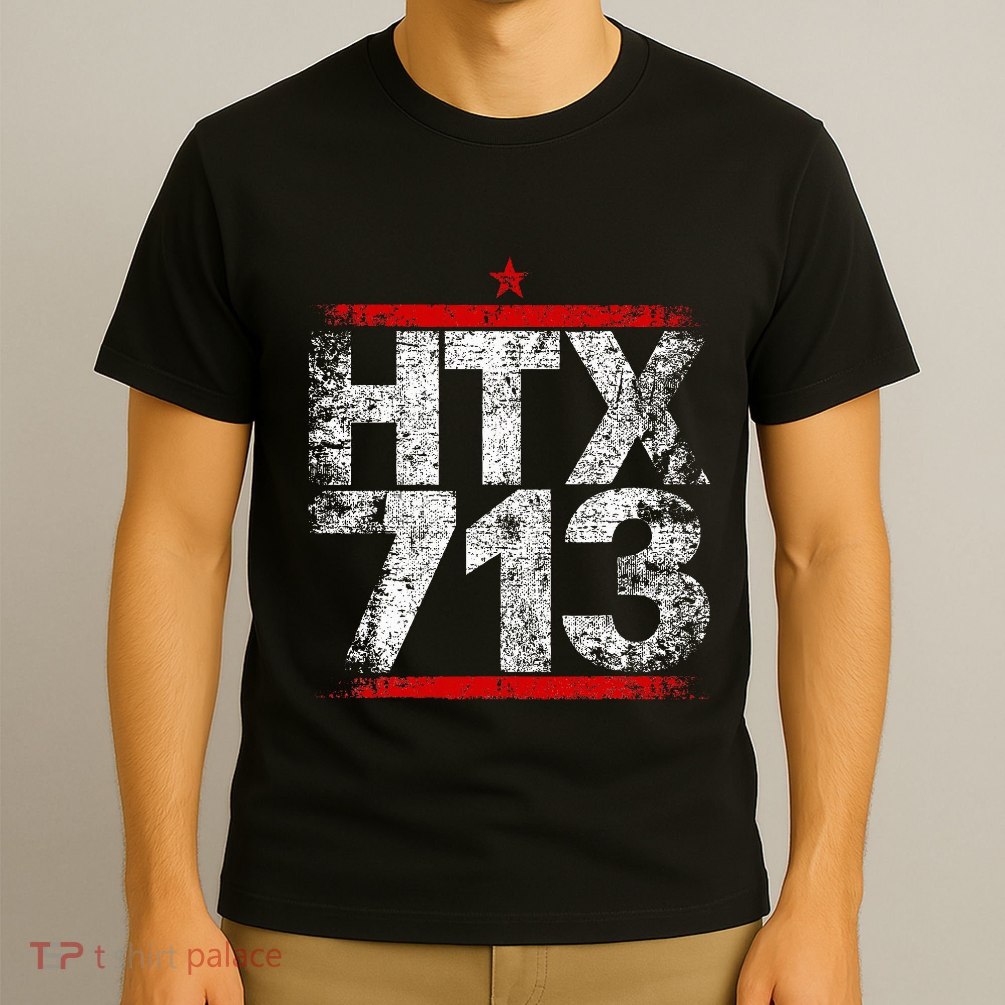 Htx 713 Houston Strong Htown Distressed Vibe Houston Texas T-Shirt