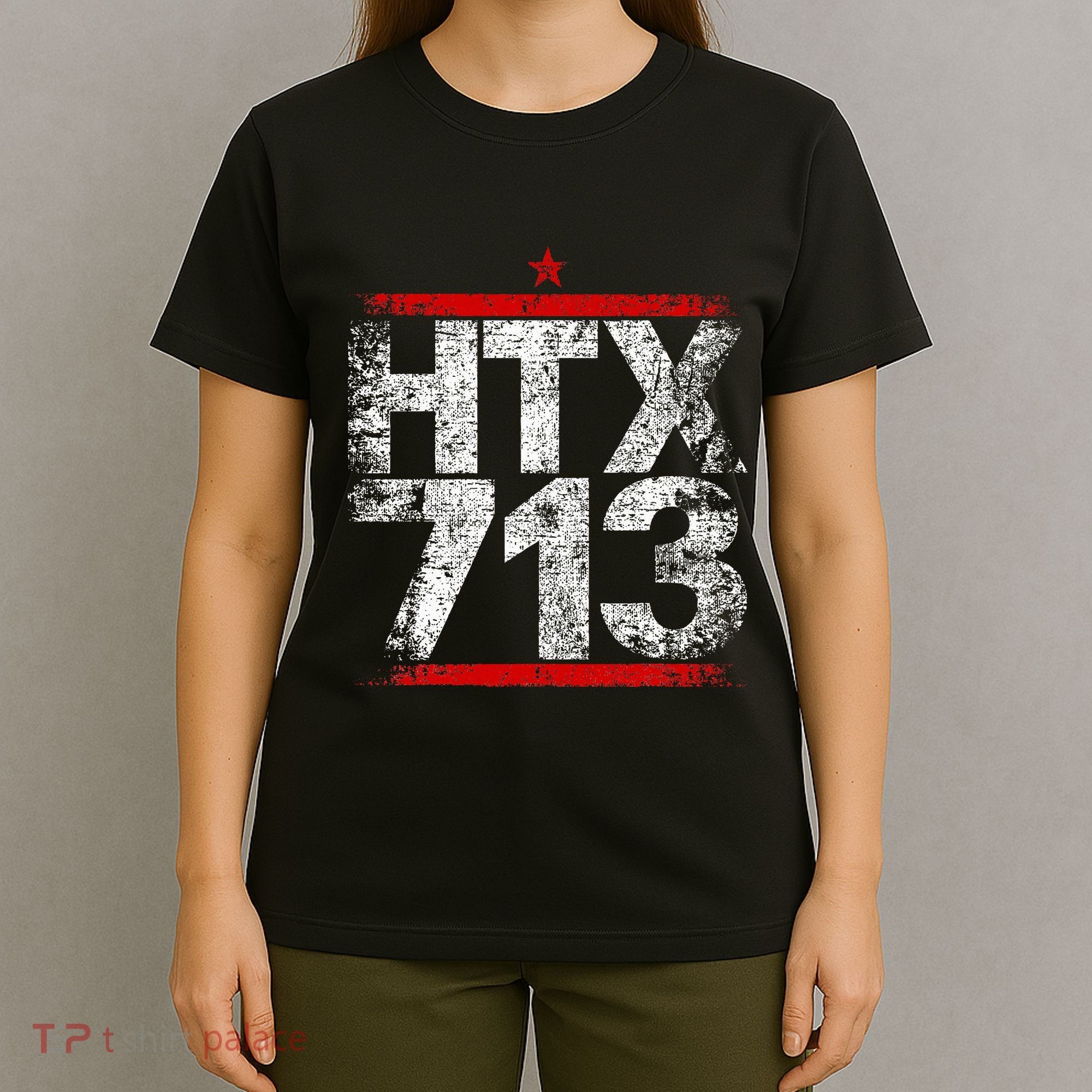 Htx 713 Houston Strong Htown Distressed Vibe Houston Texas T-Shirt