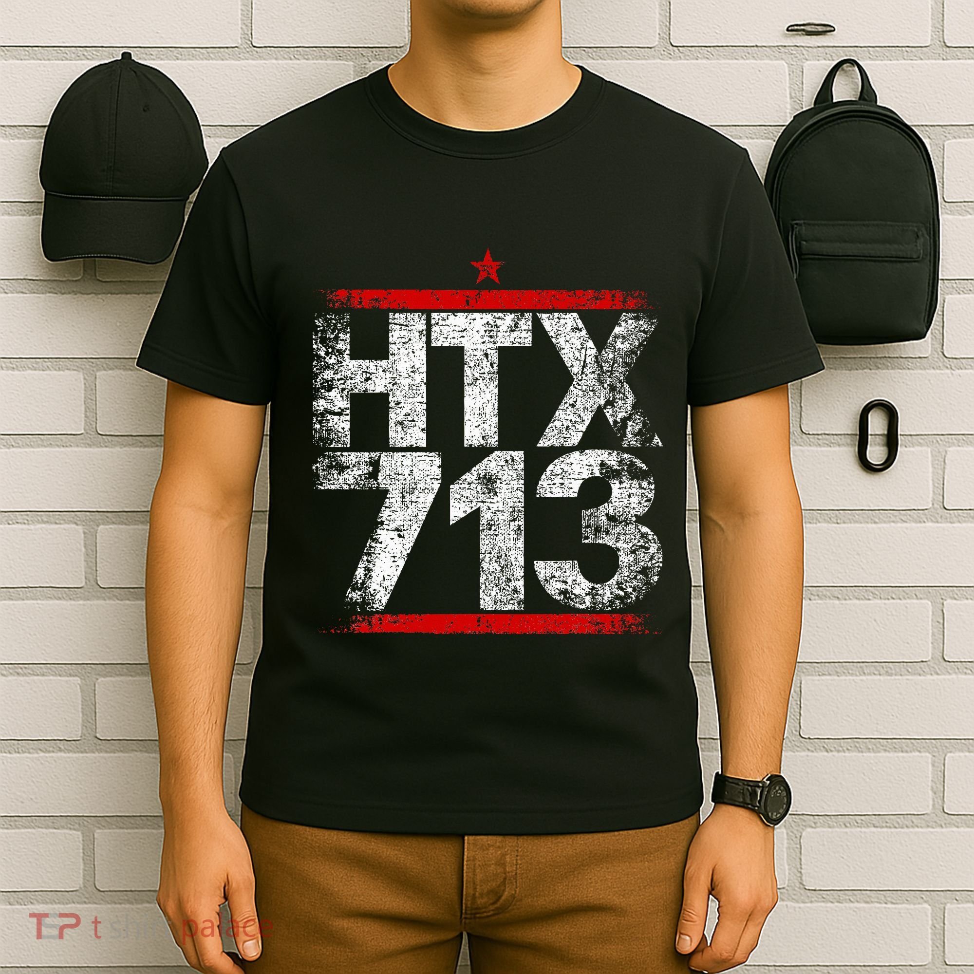 Htx 713 Houston Strong Htown Distressed Vibe Houston Texas T-Shirt