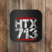 Htx 713 Houston Strong Htown Distressed Vibe Houston Texas Coaster thumb 0