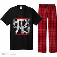 Htx 713 Houston Strong Htown Distressed Vibe Houston Texas Pajama Set thumb 0