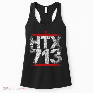 Htx 713 Houston Strong Htown Distressed Vibe Houston Texas Women's Tank Top