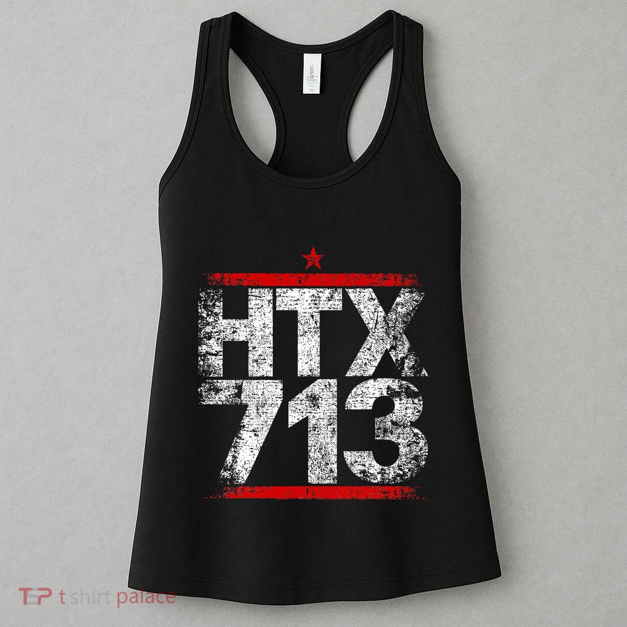 Htx 713 Houston Strong Htown Distressed Vibe Houston Texas Women's Tank Top