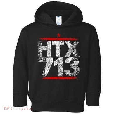 Htx 713 Houston Strong Htown Distressed Vibe Houston Texas Toddler Hoodie
