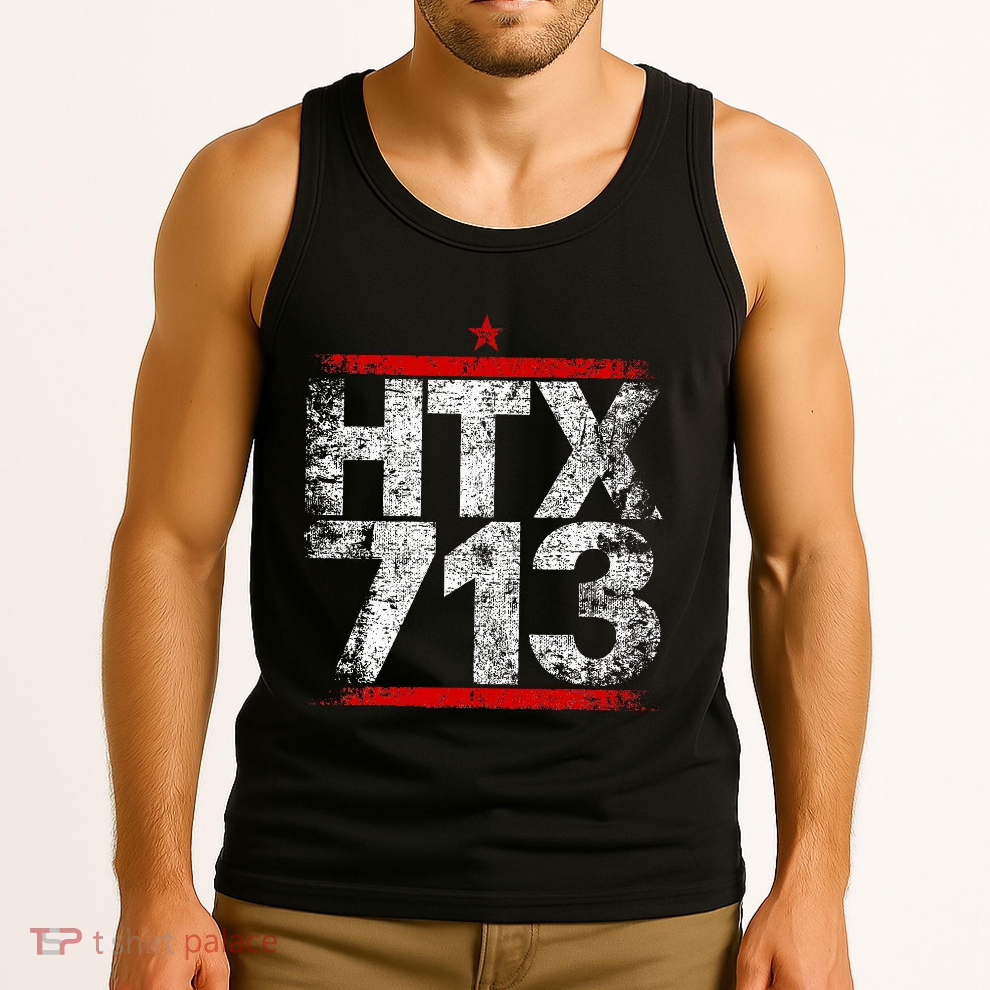 Htx 713 Houston Strong Htown Distressed Vibe Houston Texas Tank Top