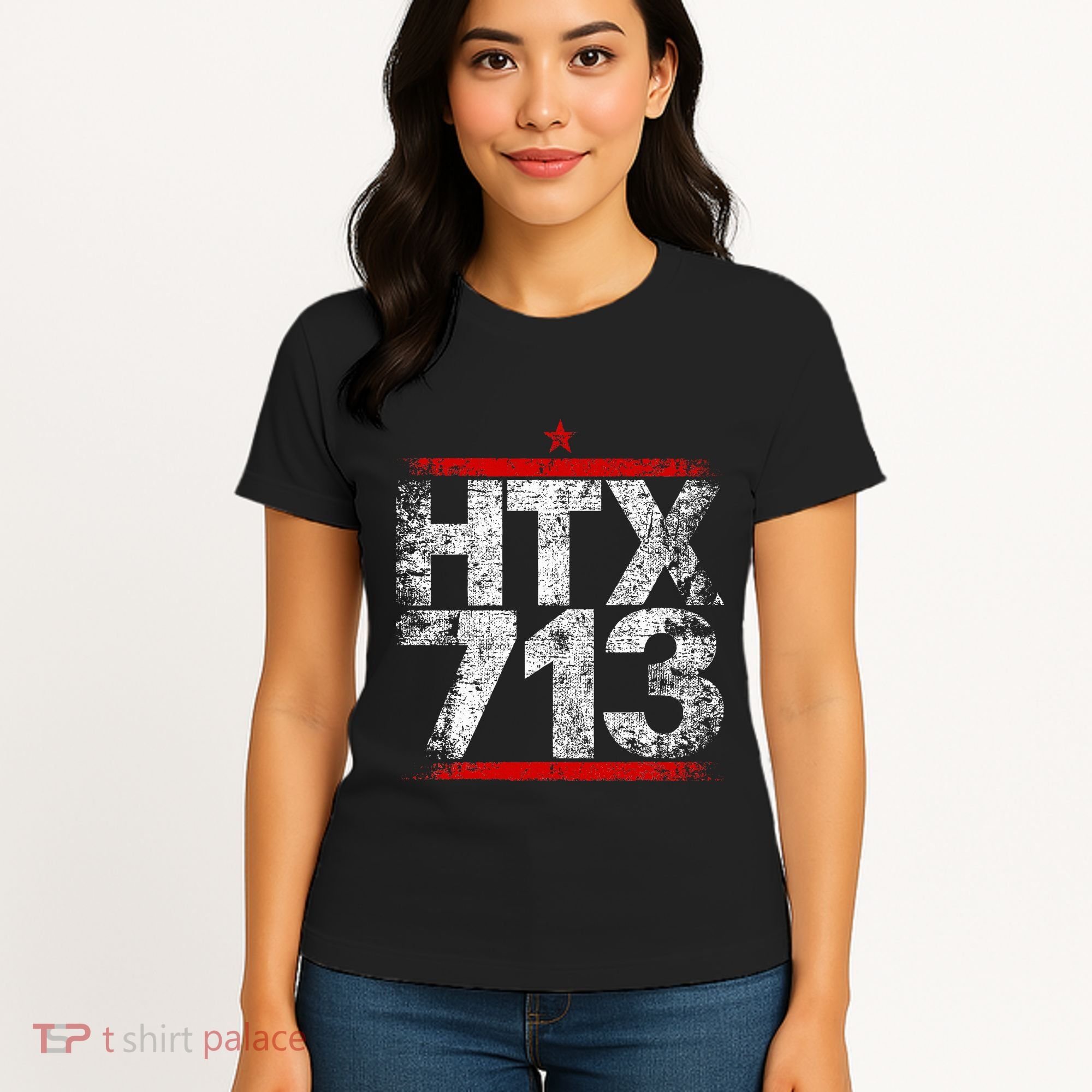 Htx 713 Houston Strong Htown Distressed Vibe Houston Texas Women's T-Shirt