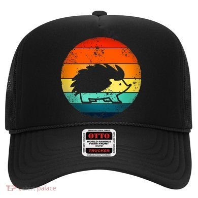 Hedgehog 70's Style Vintage Retro Sunset Hedgie Gift Great Gift Hat