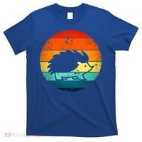 Hedgehog 70's Style Vintage Retro Sunset Hedgie Gift Great Gift T-Shirt thumb 0
