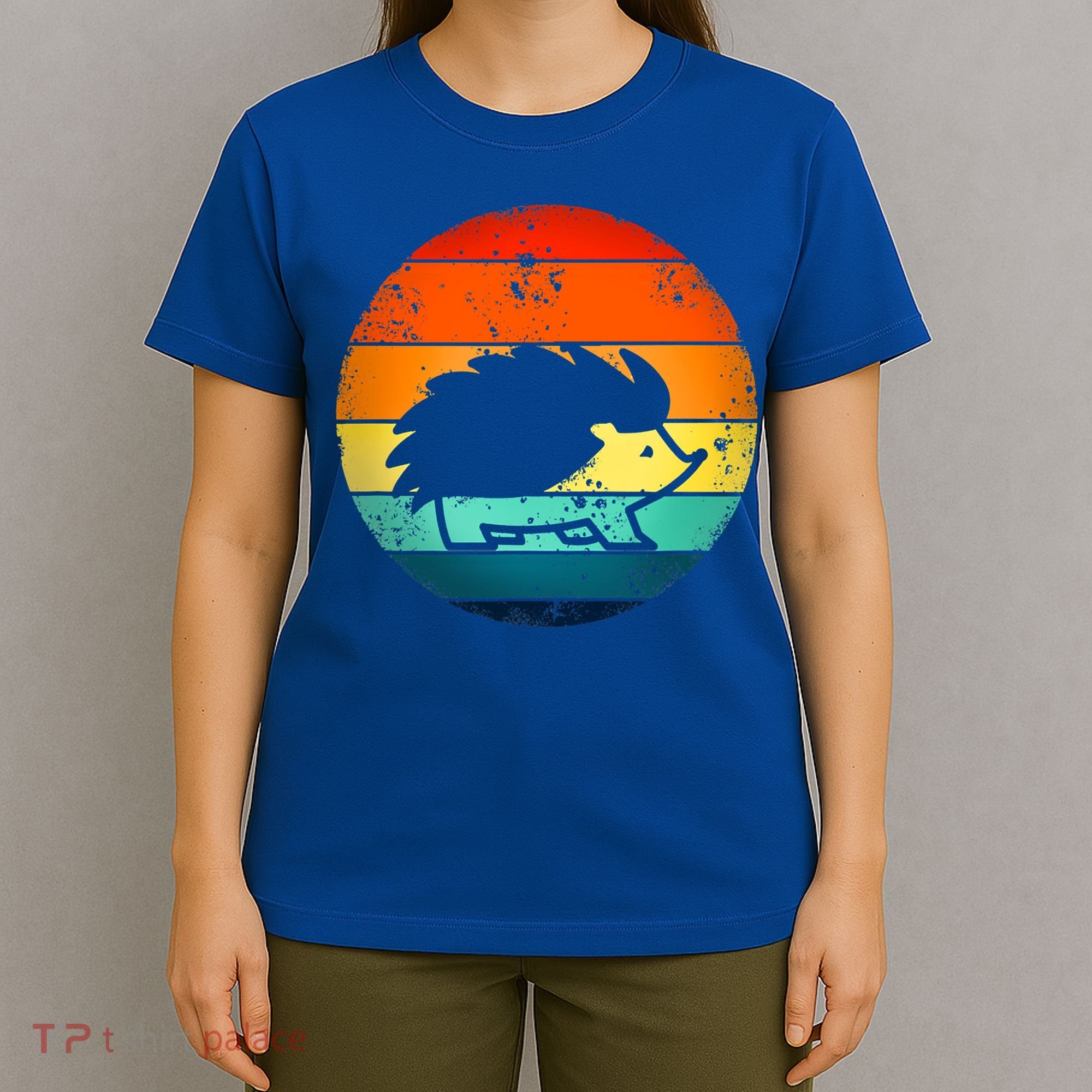Hedgehog 70's Style Vintage Retro Sunset Hedgie Gift Great Gift T-Shirt