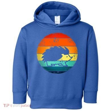 Hedgehog 70's Style Vintage Retro Sunset Hedgie Gift Great Gift Toddler Hoodie