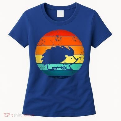 Hedgehog 70's Style Vintage Retro Sunset Hedgie Gift Great Gift Women's T-Shirt
