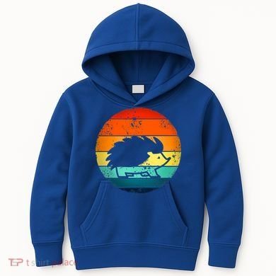 Hedgehog 70's Style Vintage Retro Sunset Hedgie Gift Great Gift Kids Hoodie