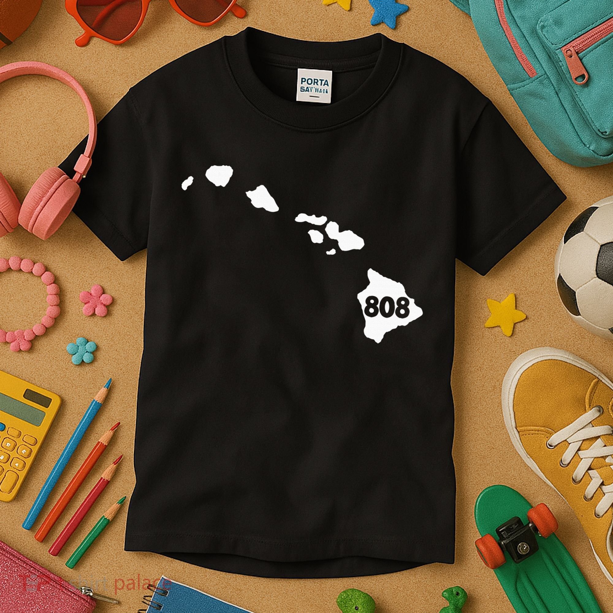 Hawaii 808 Area Code Kids T-Shirt
