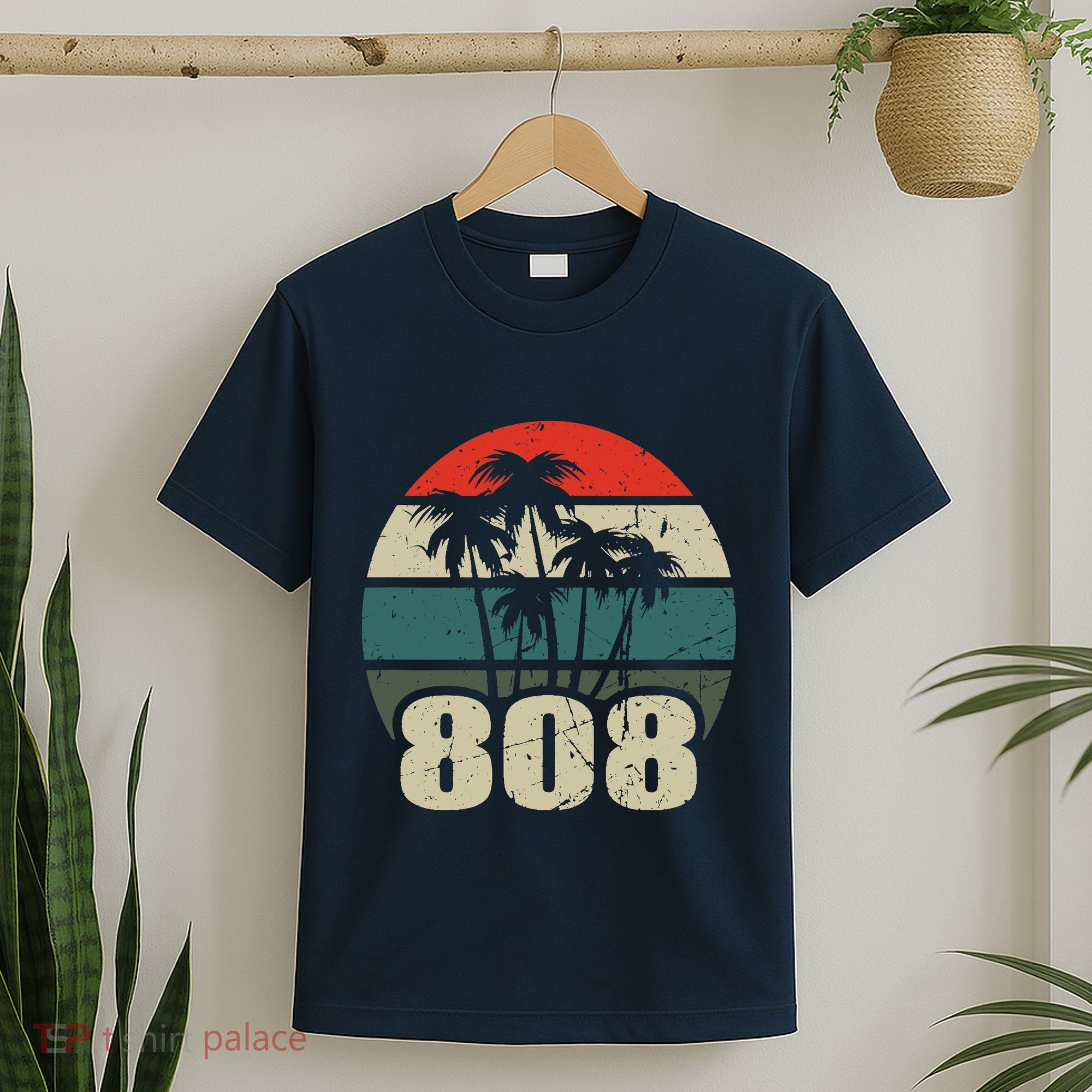 Hawaii 808 Oahu Waikiki Maui Kona Kauai Hawaiian Area Code T-Shirt