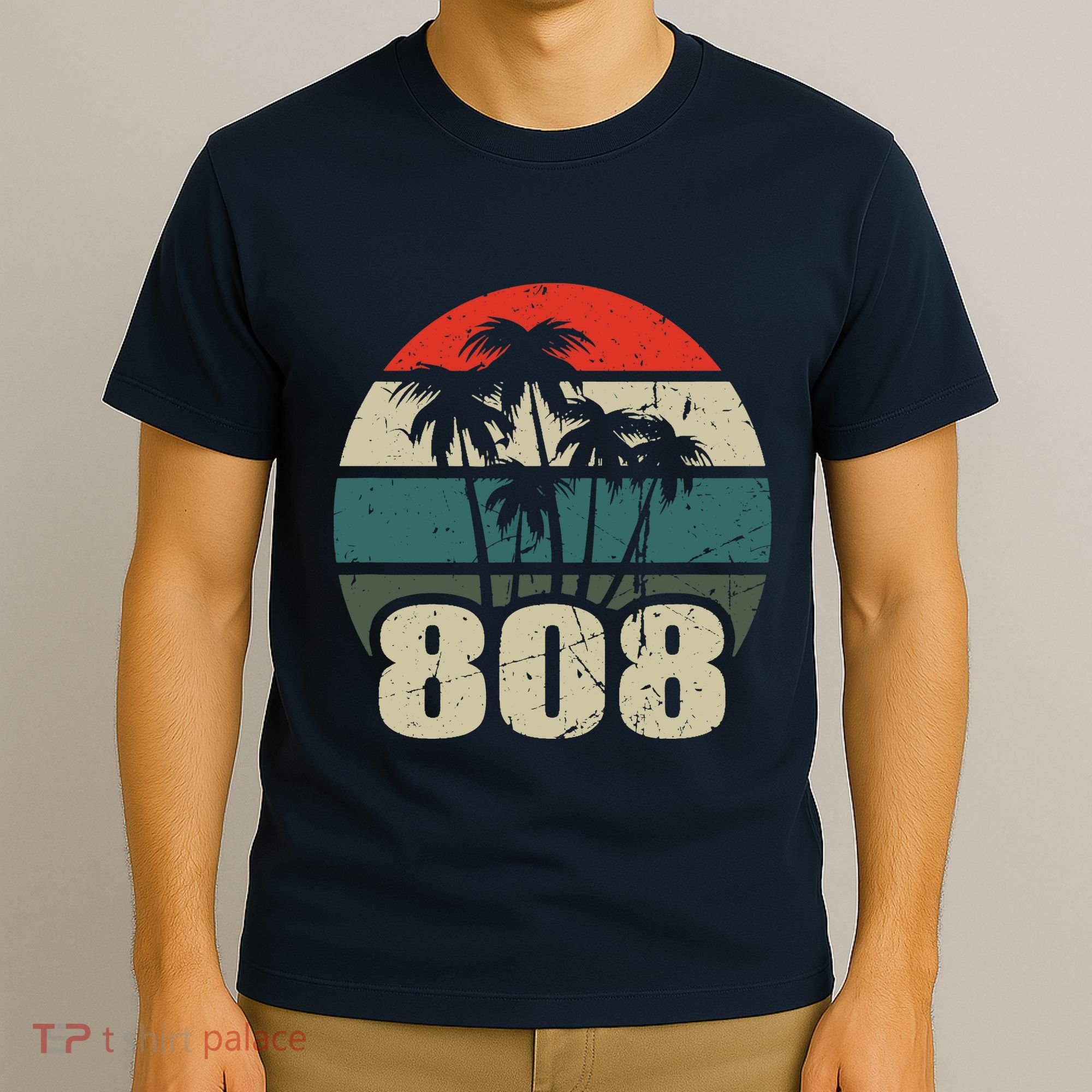 Hawaii 808 Oahu Waikiki Maui Kona Kauai Hawaiian Area Code T-Shirt